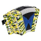 QUARKZMAN Knopfakkordeon 10 Tasten Knopfakkordeon Mini Musikinstrument...