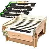 5x CasusGrill Öko Einweggrill Einmalgrill 100% Nachhaltig - Bio Grill...