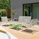 Blumtal Gartenmöbel Set 4er - Balkonmöbel Set für 4 Personen - 2 x...
