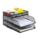 EasyPAG 3 Stück A4 Stapelbar Metall Büro Schreibtisch Organizer...