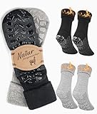 Bobelle Wear 4 Paar Alpaka Socken mit Anti Rutsch,Wollsocken...