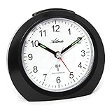 Funkwecker ohne Ticken mit Licht Snooze Leuchtzeiger Analog - 1856...