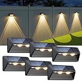 RECHOO Solarlampen für Außen Garten, 6 Stück Super Helle Linse Solar...
