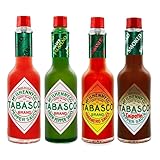 Tabasco Kern-Set (4 x 150 ml/große Flaschen / 2,5 x mehr/Vorteilspackung)...