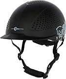 Covalliero 3230155 Reithelm Beauty 2.0, 4-Punkt-Befestigung, Schwarz, 52-54...