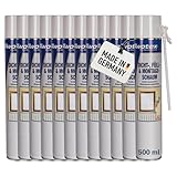 AWOTEX 12 x Montageschaum B2 500 ml 1-K I Bauschaum Dämmschaum ohne FCKW &...
