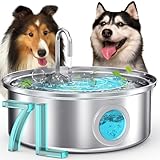 oneisall 7L Trinkbrunnen für Hunde, Edelstahl Hundebrunnen mit großem...