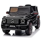 LEADZM Kinder Elektroauto Mercedes G63,4 stoßdämpfende Räder, 12V 7ah,...