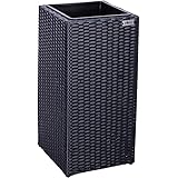 STILISTA® Poly-Rattan Blumentopf 63x30x30 cm inkl. Innentopf und...