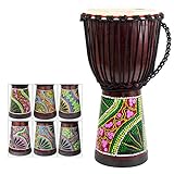 AKLOT Djembe Trommel 50cm Djemben Buschtrommel Afrika-Style geschnitzt...