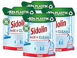 SIDOLIN Mix & Clean Konzentrat zum Auffüllen Cristal (4x 125 ml), All in 1...