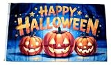 Fahne/Flagge Happy Halloween Sterne 90 x 150 cm