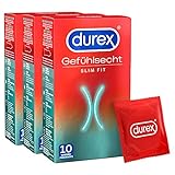 Durex Gefühlsecht Slim Kondome – Dünne Kondome mit schmaler Passform &...