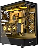 MUSETEX ATX PC Gehäuse, 360MM Rad Support, Full-View Dual Tempered Glass...