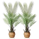 Kazeila Künstliche Pflanzen Groß Areca Palme 120cm Kunstpflanze Groß im...