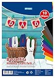 Stylex 46731 - Bastelfilz, 20 x 30 cm, 10 Bogen, sortiert in 10...