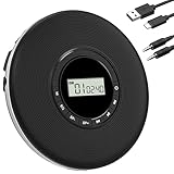 Greadio Tragbarer CD-Player Discman CD Spieler Anti-Skip Schutz 4 EQ-Sounds...