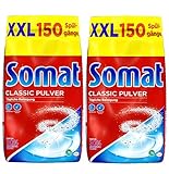 Somat Classic Spülmaschinen Pulver, für tägliche Reinigung, 2er Pack (2...