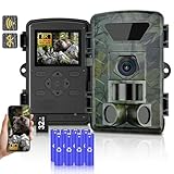 Wildkamera, 8K Video Wildtierkamera, 60MP Full HD WLAN mit...