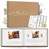 BIROYAL Gästebuch Hochzeit & 241 Hochzeiten Sticker, 104 Seiten...