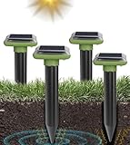 Mole Repellent Sonic-gerät 4 Stück Ultrasonic Solar Maulwurfabwehr...