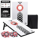 Offizielles Cornhole Set 90x60 - Red Zone - 2 Bretter - 2x4 Taschen (90x60...