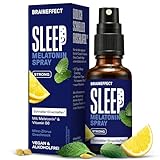 BRAINEFFECT SLEEP SPRAY STRONG Das Original® - Melatonin Spray Hochdosiert...