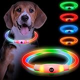 Sofore LED Leuchthalsband Hund für Dunkle Leuchthalsband Hund, USB...