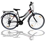 Talson 26 Zoll Damenrad Shimano 21Gang 26' Damen Fahrrad Black mit...