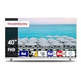 Thomson 40 Zoll (101 cm) Easy TV FHD LED Weiß Fernseher – 40FD2S13W –...