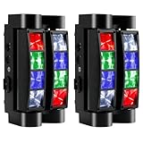 Areyourshop Moving Head Bühnenlicht, DJ Licht Disco Licht 8x10W RGBW 4 IN...