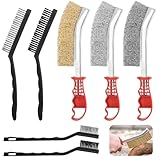 7 Stück Drahtbürste Set, Stahlbürste mit Messingbürste Grill,...