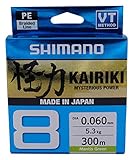 Line Kairiki 8, 300 m, 0,16 mm, 10,3 kg, M, Grün