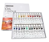 Paintersisters® Ölfarben Set - 24 Tuben je 12 ml, feine...