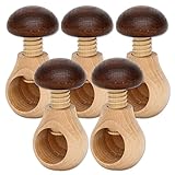 Dekohelden24 Nussknacker Pilz mit Schraubgewinde als 5er Set