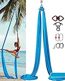 Aerial Yoga Tuch, 8 m, Vertikaltuch Set, inklusive Zubehör, dehnungsarme,...