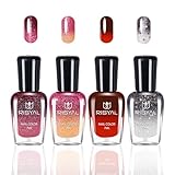 4er Set Farbwechsel Nagellack – Temperaturgesteuerter Nagellack mit...