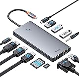 Baseus USB C Docking Station 3 Monitore, 13-in-1 USB C Hub mit 2 HDMI...