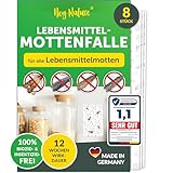 Hey Nature Lebensmittelmotten Falle, 8 Stück, Mottenfalle Lebensmittel,...