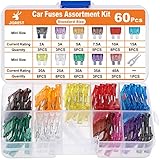 JOREST 60Pcs Kfz Sicherung Set - Automotive Sicherungen für...