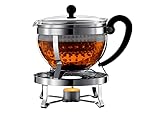 CHAMBORD SET: Teebereiter mit Plastikfilter, 1.0 l, mit Rechaud