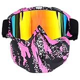 YZWHKJ Kratzfeste Motorradbrille Erwachsene Motorrad Helm Staubdichte...