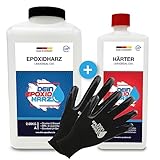 Epoxidharz mit Härter | 3,0kg GfK set | Profi Qualität glasklar &...