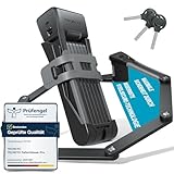 TECHCYC Fahrradschloss, Faltschloss Fahrrad mit 3 Schlüsseln,...