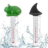 2 Stück Schwimmende Pool Thermometer, Bruchfest Wasserthermometer, Wasser...