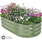 TECANA Hochbeet Metall 120 x 60 x 30cm, Verzinktes Hochbeete für Garten,...