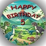 Tortenbild, mit dem Motiv: DINOSAURIER,Essbares Foto für Torten,...
