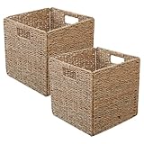 Aolawco 2 Stück Korb Geflochten Aufbewahrungskorb, Faltbar kallax...