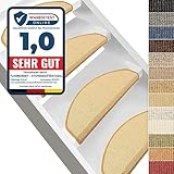 Floordirekt Sisal Stufenmatten innen 15 Stück halbrund, Treppenstufen...