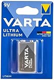 VARTA Batterien 9V Blockbatterie, 1 Stück, Ultra Lithium, hohe Leistung...